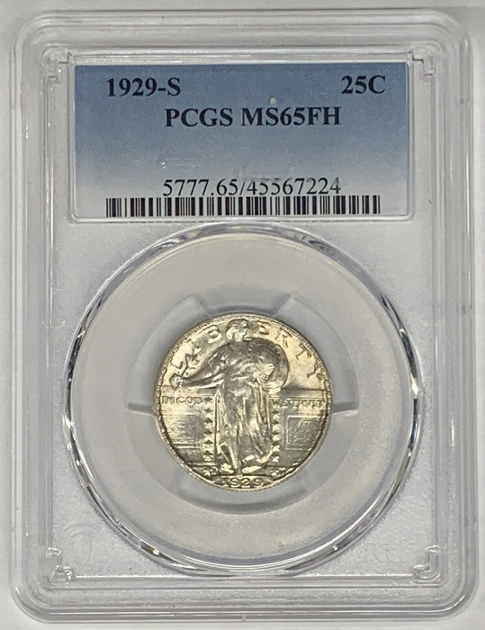 1929-S Standing Liberty Quarter 25c Coin PCGS MS 65 FH (3)