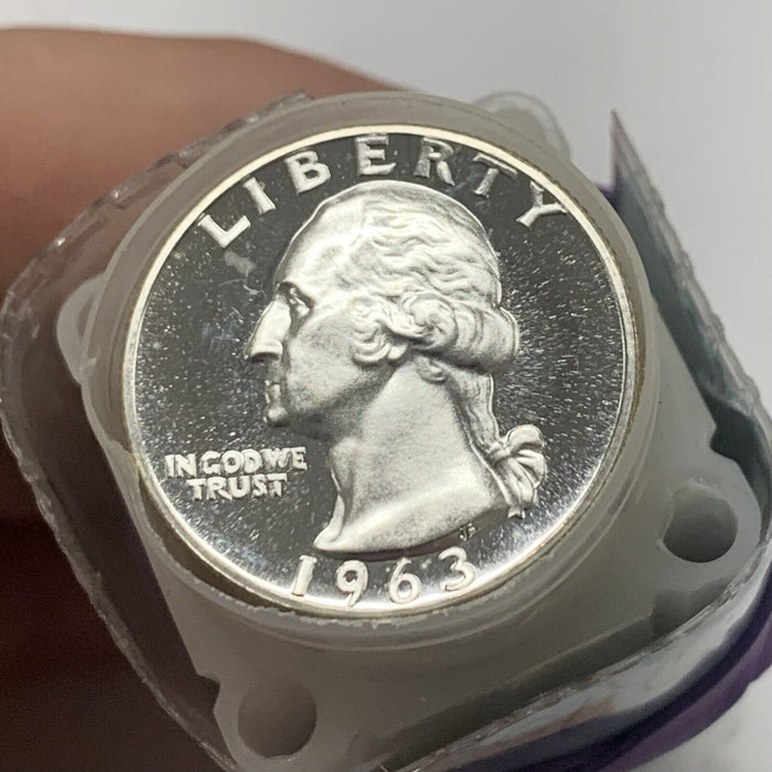 1963 Proof Washington Silver Quarter GEM Roll-40 Coins