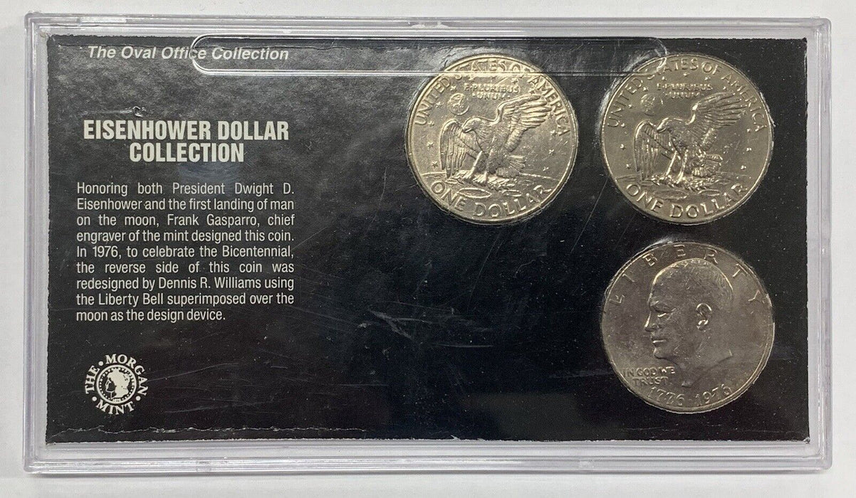 Oval Office Collection Eisenhower Dollar 3 Coin Collection