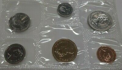 1988 Canada 6 Piece Mint Set- All BU Coins- In RCM Pilofilm