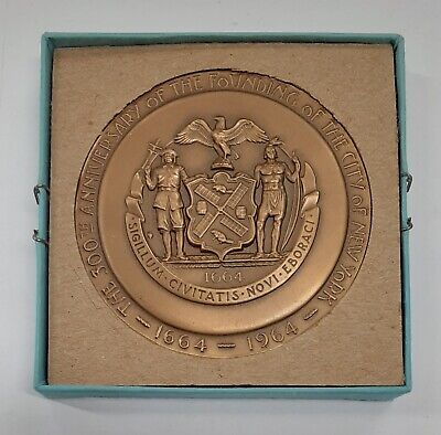 1964-65 N.Y. World's Fair Collectors Bronze Medal in Original Box by MACo
