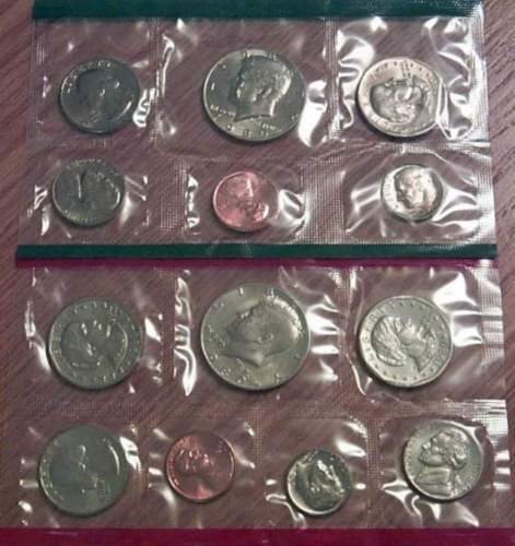 1980 P & D Mint Set Brilliant Uncirculated US Coins Only - NO Envelope