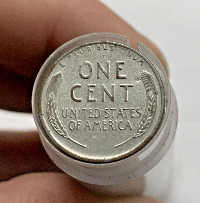 1943-S Lincoln Steel Wheat Cent AU/UNC Roll-50 Coins (Cleaned)