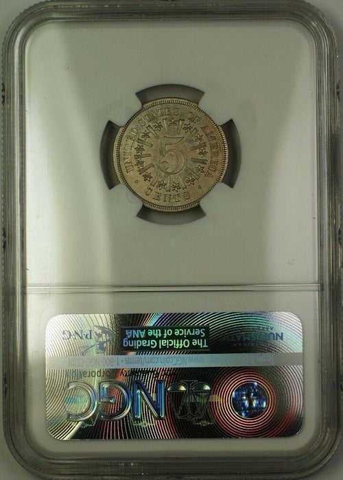 1866 Nickel Pattern Proof 5c Coin NGC PF-63 BN J-473 Judd WW