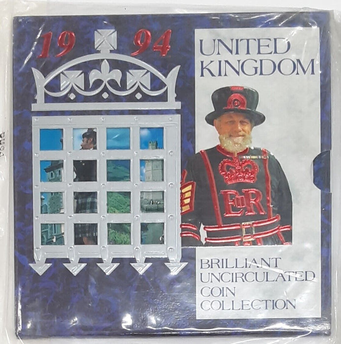 1994 United Kingdom Mint Set Brilliant Uncirculated UK Coins 8 Coins Total