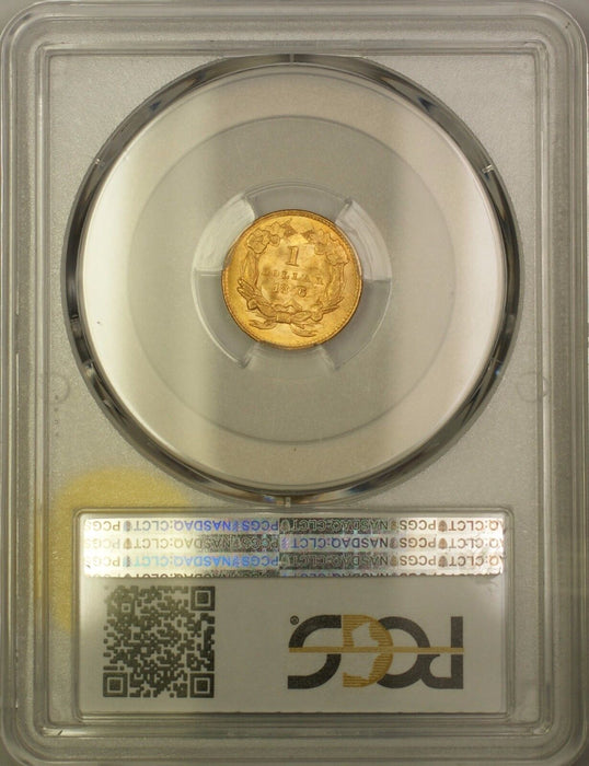 1856 Upright 5 $1 One Dollar Gold Coin PCGS MS-64+ *EVER SO CLOSE TO GEM*