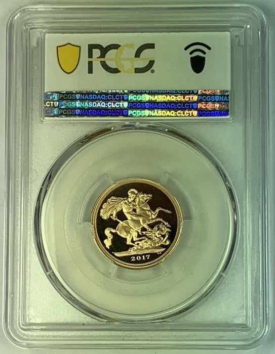 2017 Great Britain Gold Sovereign Coin PCGS MS 70 (Crack on Holder) (AN)