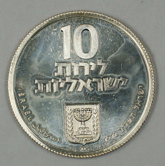 1972 Israel 10 Lirot Silver Proof Pidyon Haben Commem Coin in Original Case