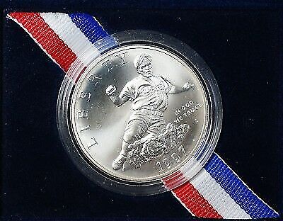 1997 US SIlver Dollar $1 Jackie Robinson Baseball Commemorative BU Silver Coin