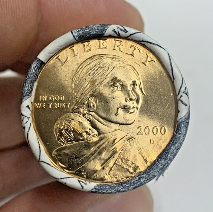 2000-D Sacagawea Dollar BU/UNC US Mint Roll-25 Coins OBW