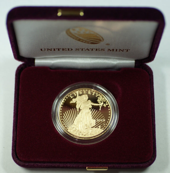 2019-W $50 American Gold Eagle Proof Coin, 1OZ .999 Fine Gold-Box & COA