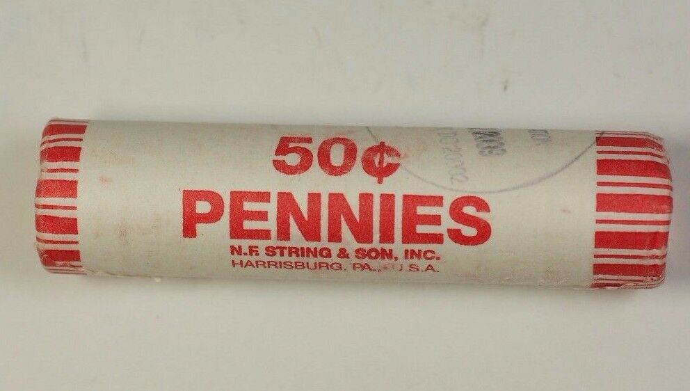 2009P Lincoln Pennies Roll Heads/heads OBW Postmarked Day of Issue 11/12/2009 RL