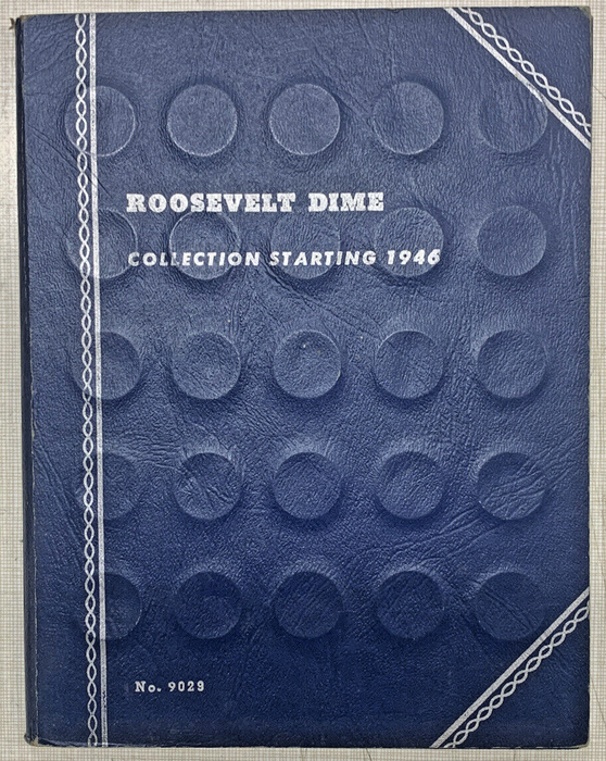 1946-1968 Roosevelt Silver Dime Toned Set-Whitman Coin Folder (A)