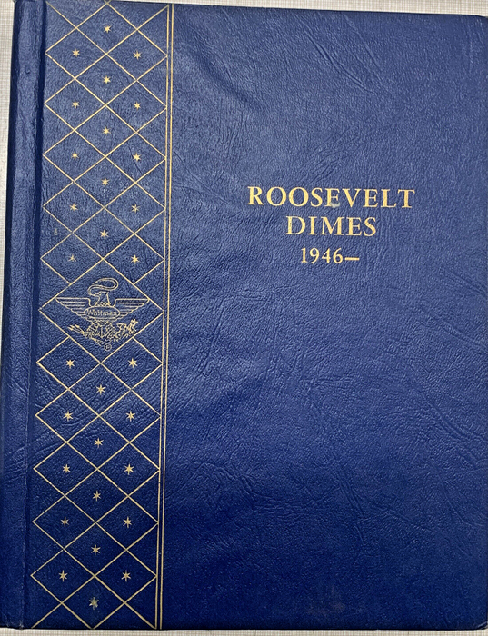 1946-1964 Roosevelt Silver Dime Complete Set-Whitman Deluxe Album (P)