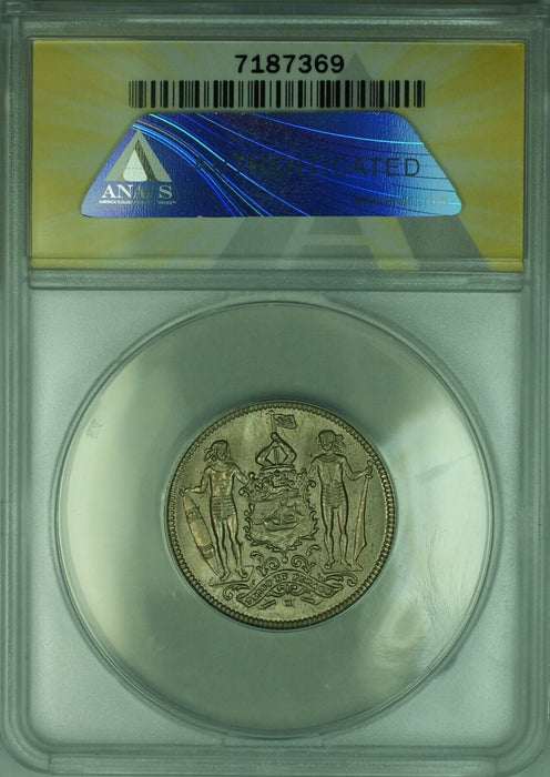 1903-H British North Borneo 2.5 Cent Coin  ANACS MS-64 (WB2b)