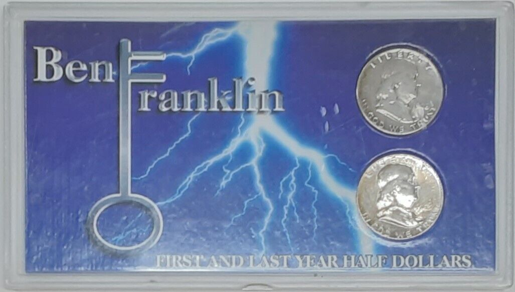 First & Last Year Franklin Half Dollars in Morgan Mint Info Holder