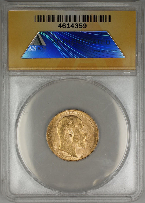 1909-P Australia Sovereign Gold Coin ANACS MS-60 (E AMT)