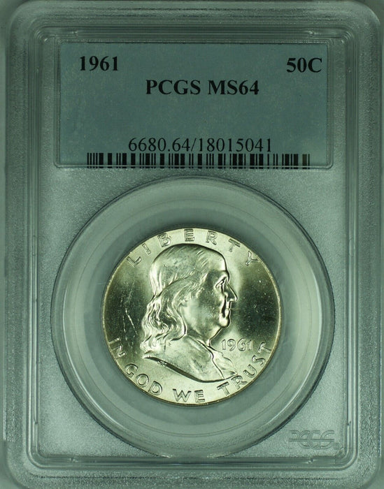 1961 Franklin Silver Half Dollar, PCGS MS-64 (49)