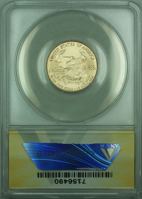 1999 Gold American Eagle 1/4 Oz $10 AGE Coin ANACS MS-70