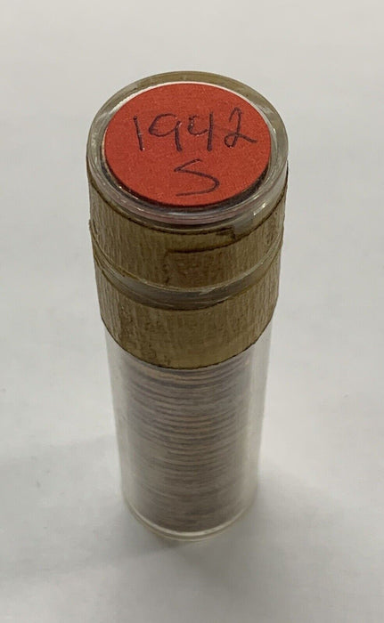 1942-S Lincoln Wheat Cent BU/UNC Roll-50 Coins, Coins Are Coated With Lacquer ?