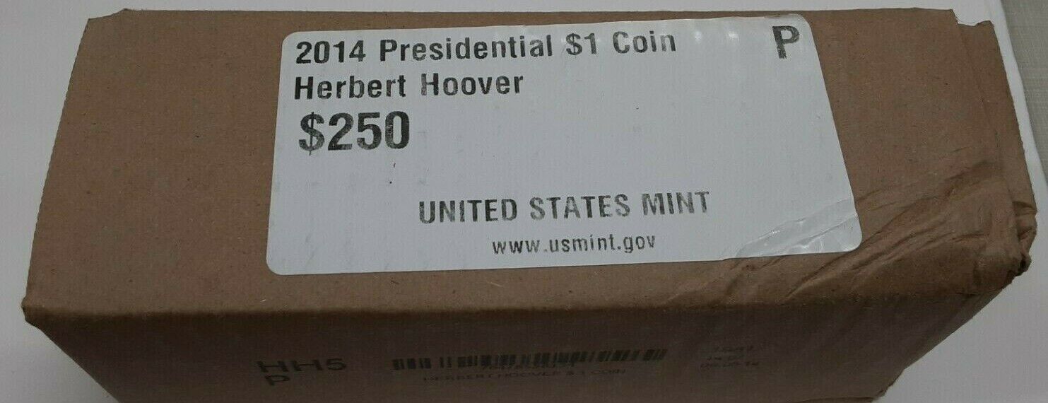 2014-P Herbert Hoover Presidential Dollar Sealed Box of 250 BU 1$ Coins