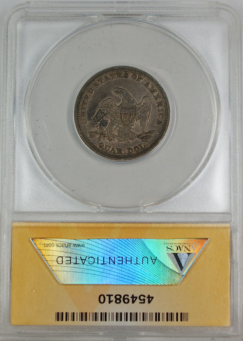 1854 Seated Liberty Silver Quarter, ANACS EF-40, Details - Corroded - Scratched