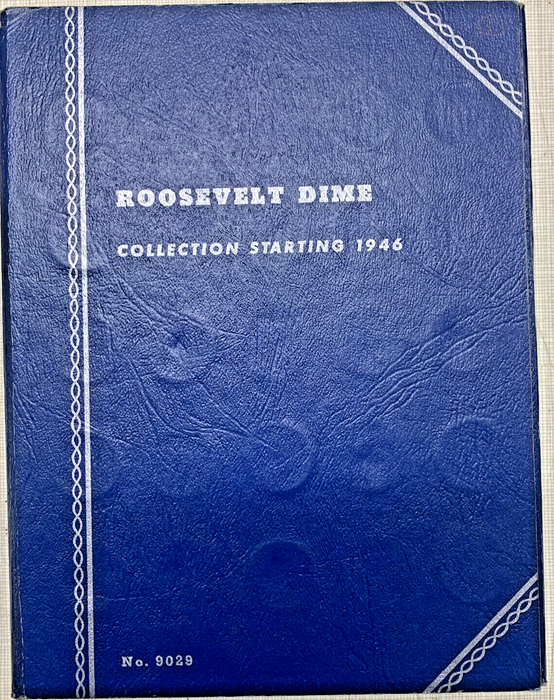 1946-1964 Roosevelt Silver Dime Complete Set-Whitman Coin Folder (F)