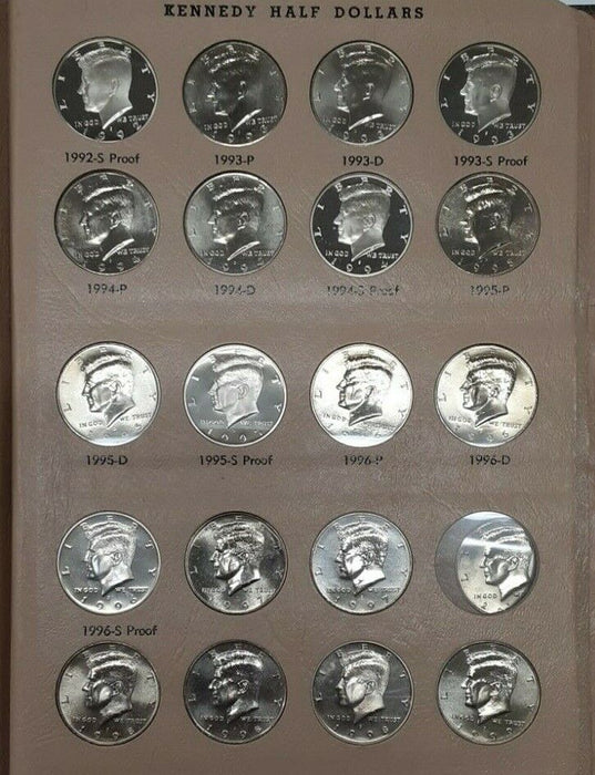 1964-96,05 Kennedy Half Dollar Set in Dansco Coin Album w/Proof Only Issues