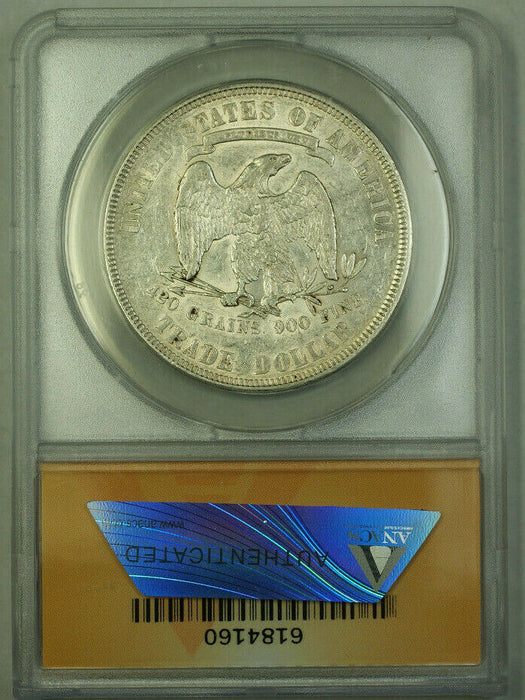 1877 Trade Dollar $1 XF Coin ANACS EF-45 Details RJS