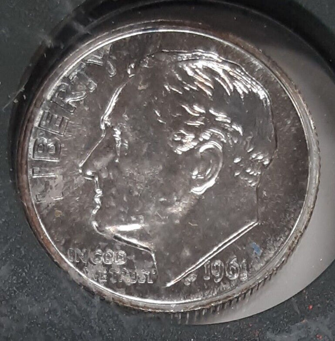 1961 Roosevelt Silver Dime Proof Coin in Plastic Holder