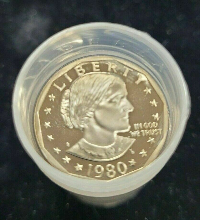 1980-S Proof Susan B Anthony SBA Dollar Coin $1 Roll 20 Coins Total
