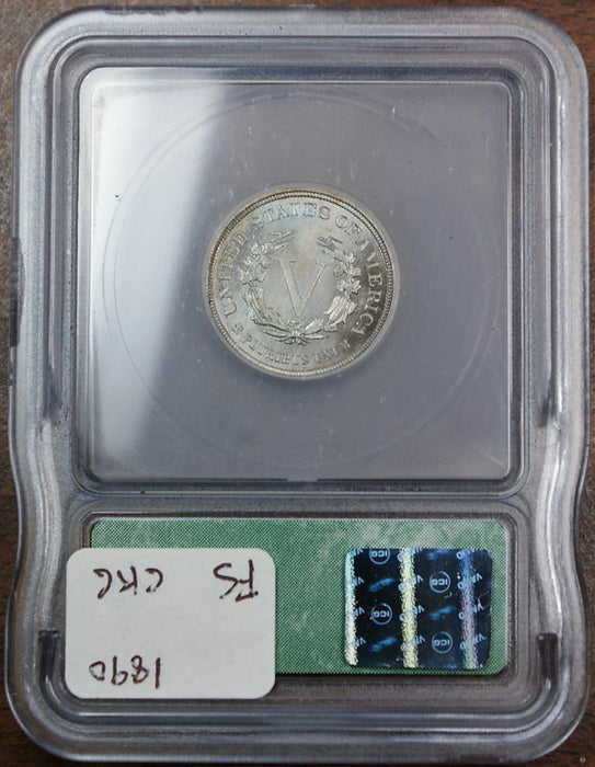 1883 "No Cents" Liberty Nickel Coin, ICG MS-67 (a)