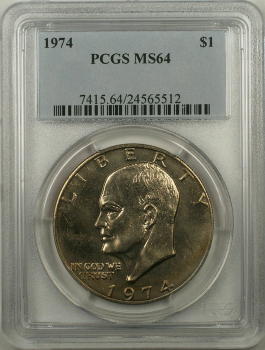 1974 Eisenhower Ike Dollar $1 Coin PCGS MS64 (BR-40 N)
