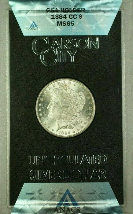 1884-CC GSA Hoard Morgan Silver Dollar $1 Coin ANACS MS-65 w/ Box&COA (A)