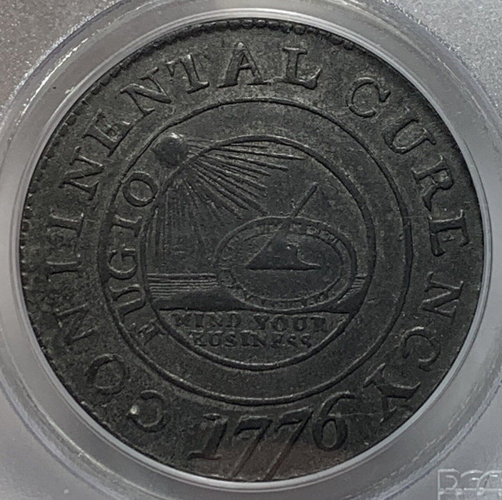 1776 Continental $1 Dollar Coin Pewter PCGS AU 50 (Superb Original)