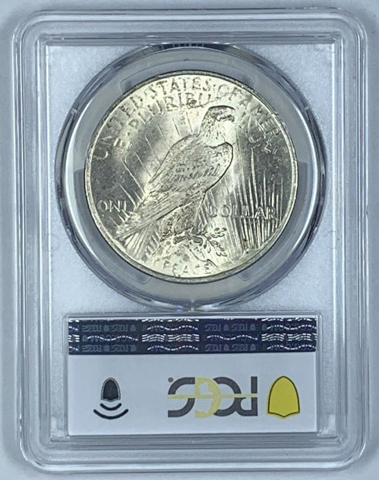 1923 Peace Silver $1 Dollar Coin PCGS MS 63 (6) D
