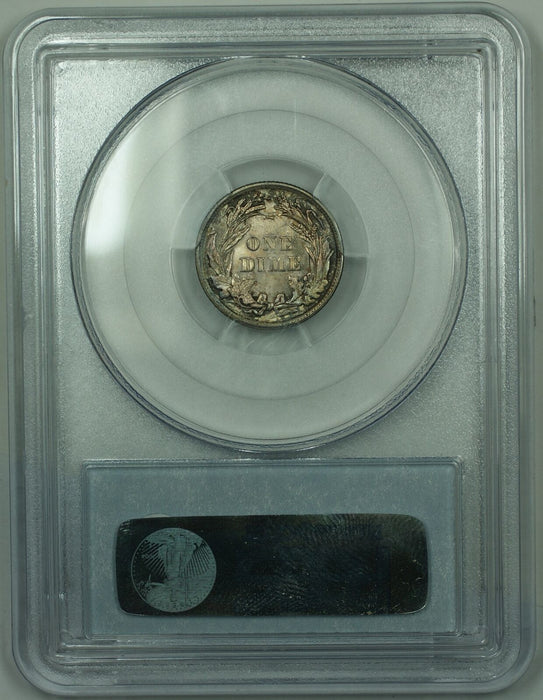1916 Barber Silver Dime, PCGS MS-64, Nicely Toned