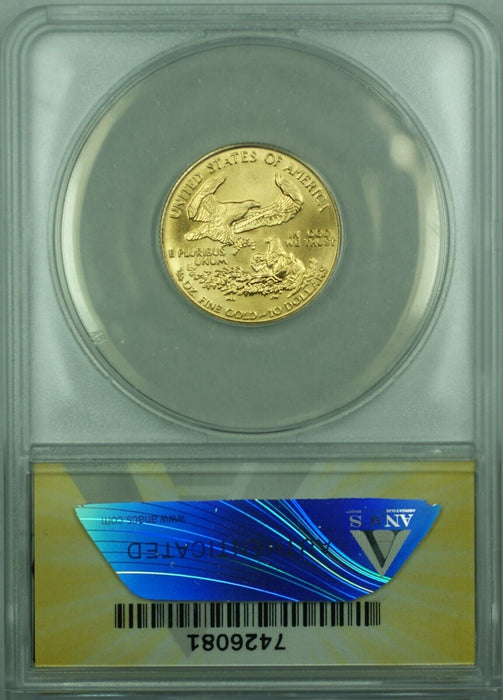 1987 Gold American Eagle 1/4 Ounce $10 AGE Coin ANACS MS-69