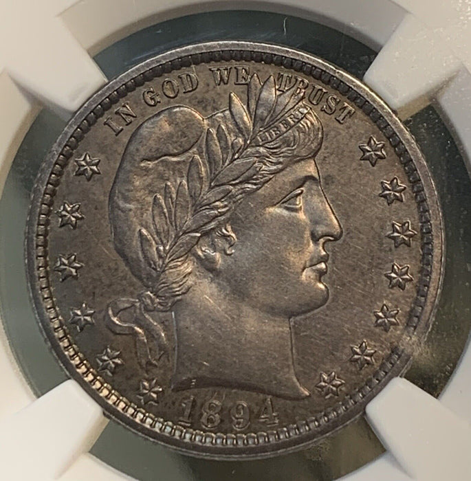 1894 Proof Barber Silver Quarter .25 Toned NGC PR 64 (Looks Better)