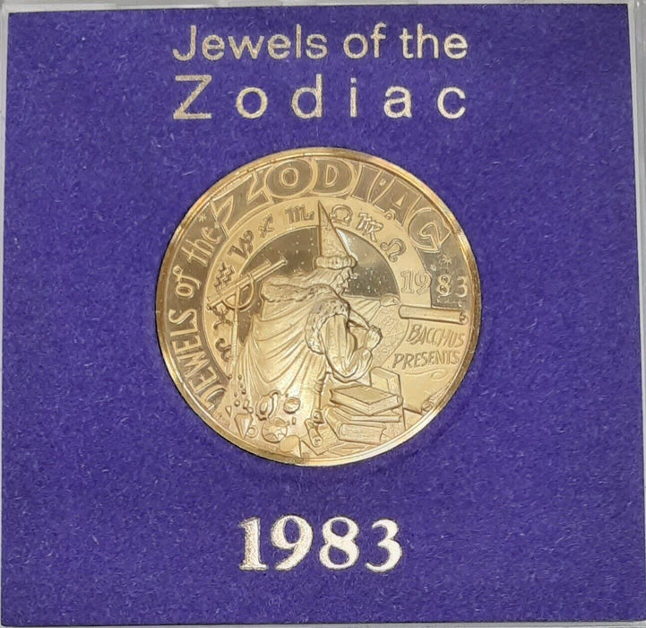 Mardi Gras Jewels of Zodiac/Bacchus Goldclad .999 Fine Silver Round-UNC in Case