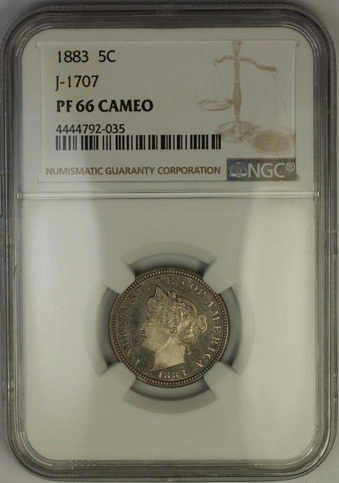 1883 Liberty Nickel Pattern Proof 5c Coin NGC PF-66 CAM Cameo J-1707 Judd WW