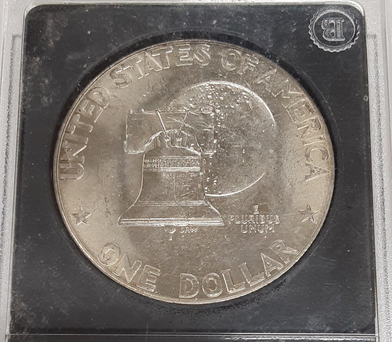 1976-D Eisenhower Bicentennial Dollar BU in Generic Slab