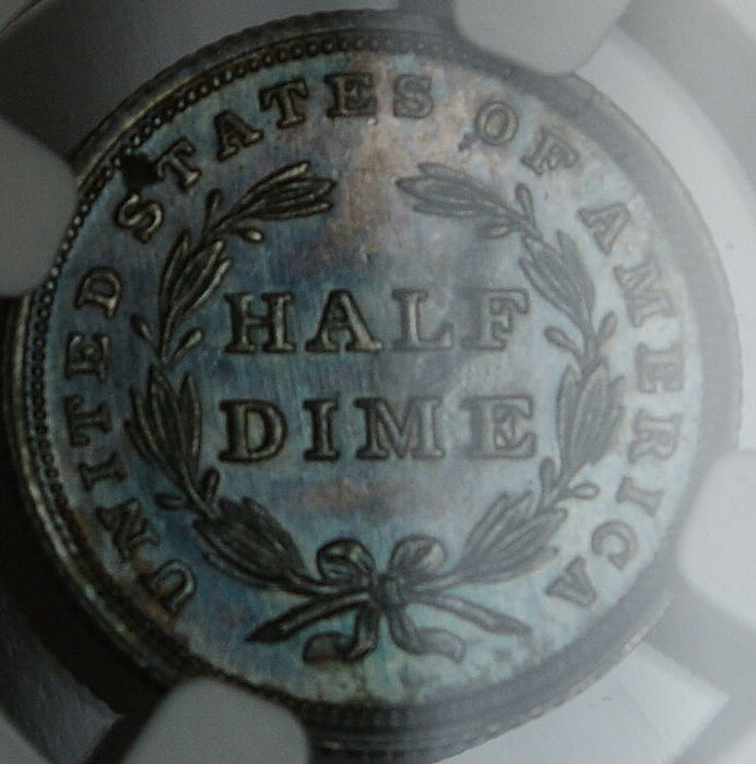 1837 Seated Liberty Silver Half Dime NGC MS-62 Very Choice BU Prooflike PL