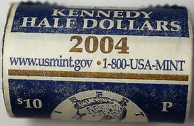 2004-P BU Kennedy Half Dollar Roll 20 Coins United States Mint Wrapper OBW