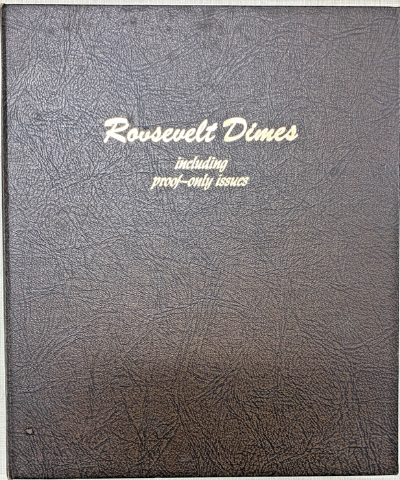 1946-1990 Roosevelt Dime Toned Silver/Clad & Proof UNC Set-Dansco Coin Album (S)