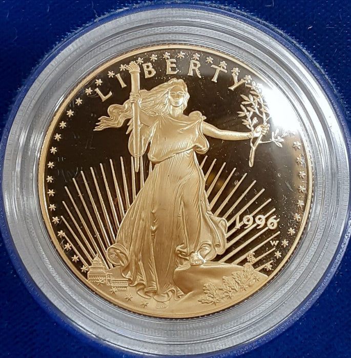 1996-W American Eagle Gold 1 Oz Proof Coin in Mint Box w/COA