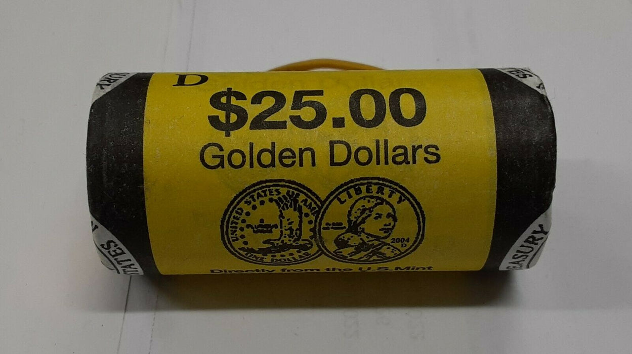 2004-D *Unopened* BU Roll OBW of 25 Sacagawea Native American $1 Dollar Coins
