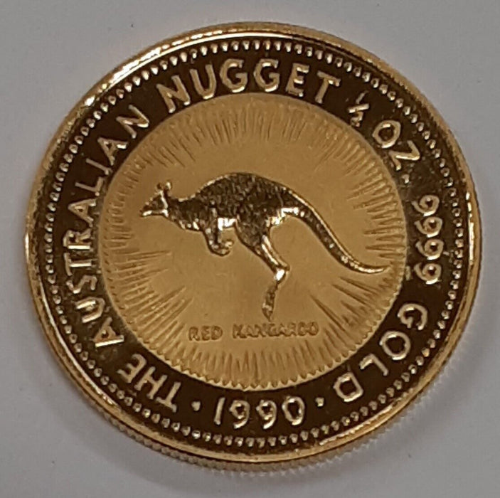 1990 Australia Nugget $50 Dollar 1/2 Ounce Gold Coin - BU in Plastic