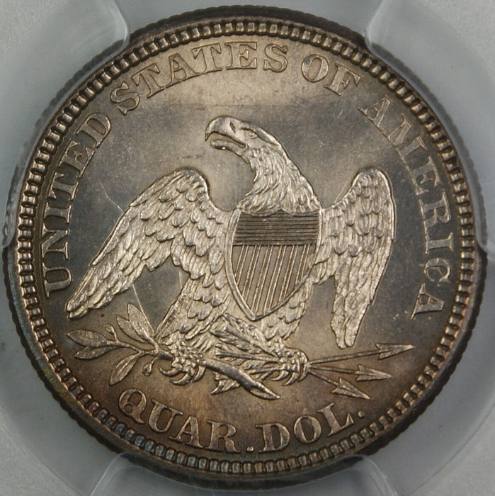 1861 Seated Liberty Quarter, PCGS MS-64 *Gem Coin* Civil War Silver