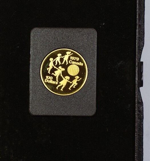 1979 Canada $100 1/2 Oz Gold Proof Coin with Damaged Case & COA NO BOX